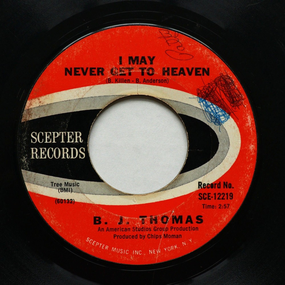 B.J. Thomas - The Eyes Of A New York Woman / I May Never Get To Heaven 45 rpm 7"